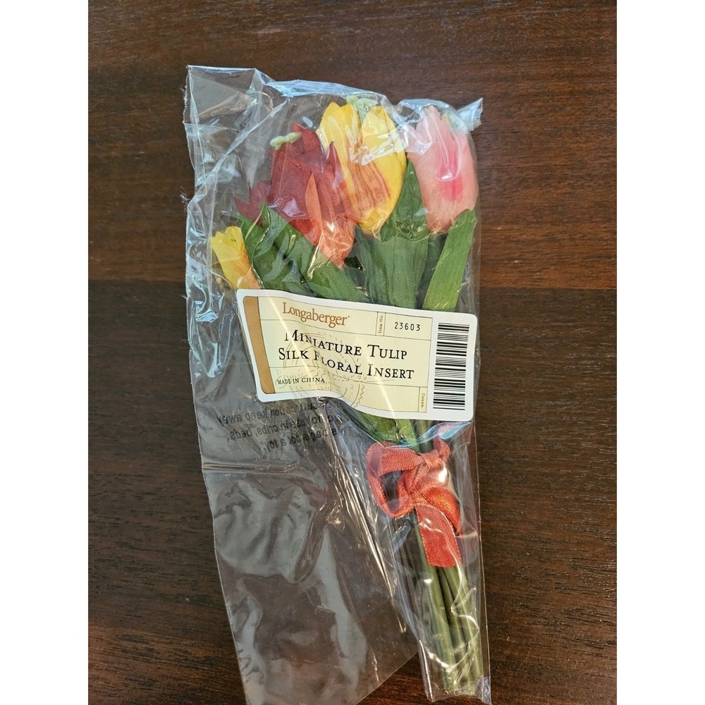 Longaberger Collectors Club May Series Miniature Silk Tulip FLORALS New